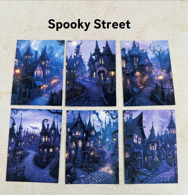 Spooky Street Canvas (ATC/Spread)