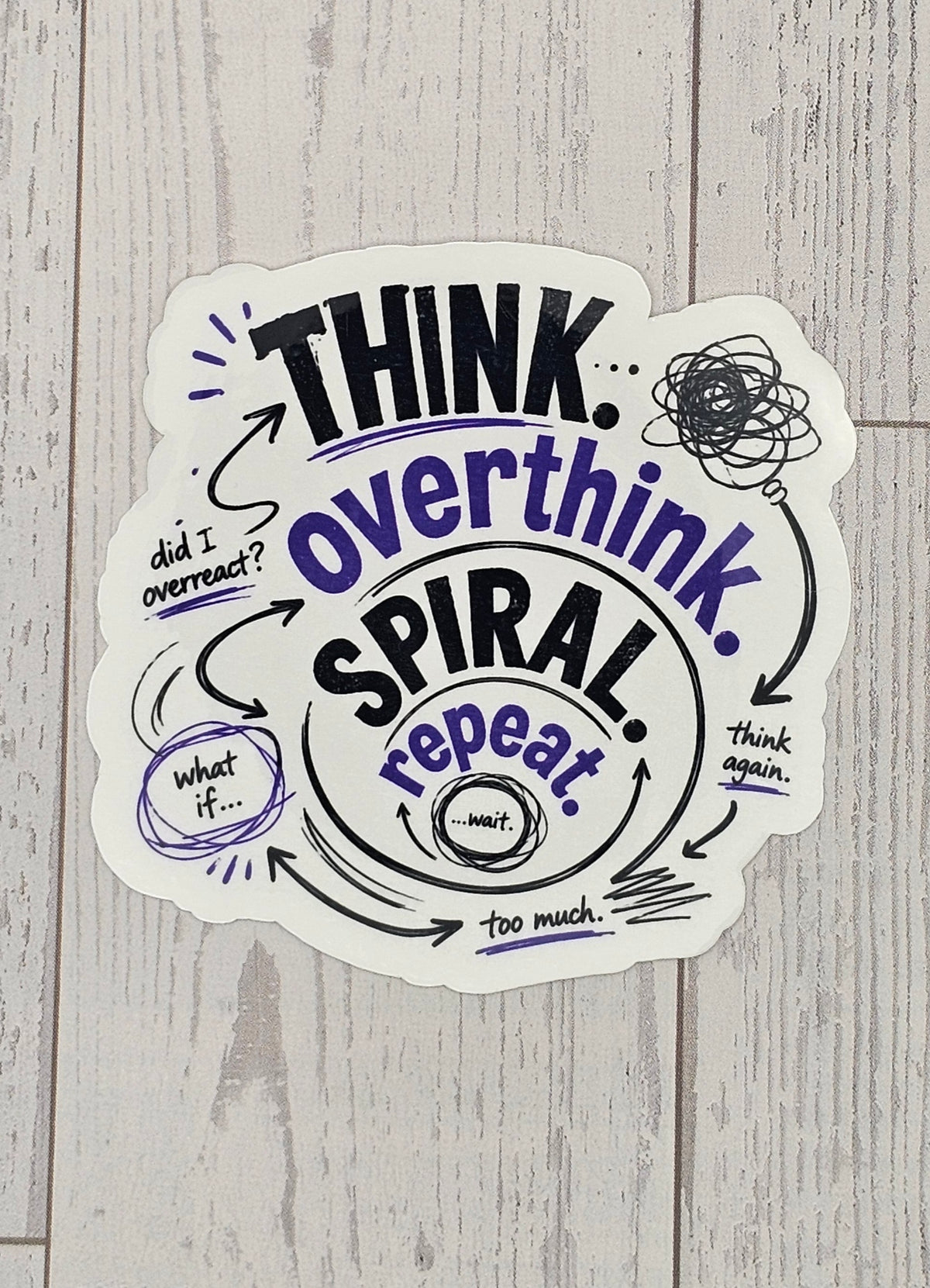 Overthinking Sticker