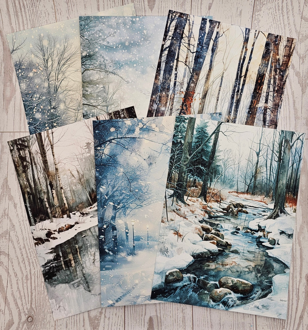 Snow Fall Canvas (ATC/Spread)