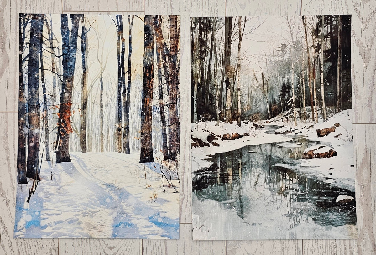 Snow Fall Canvas (ATC/Spread)