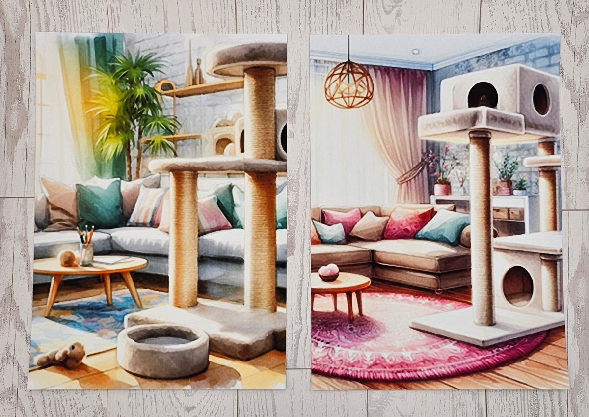 Cat Tower Canvas (ATC/Spread)