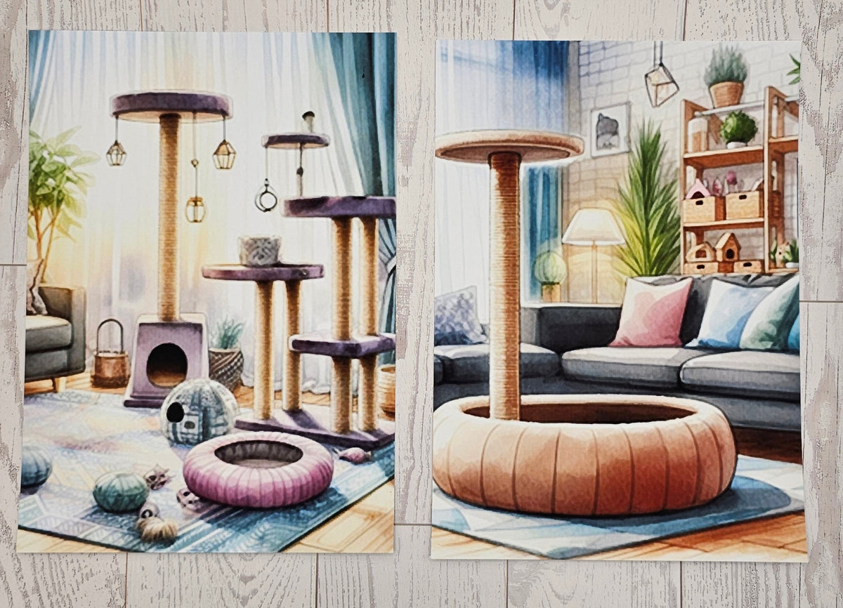 Cat Tower Canvas (ATC/Spread)