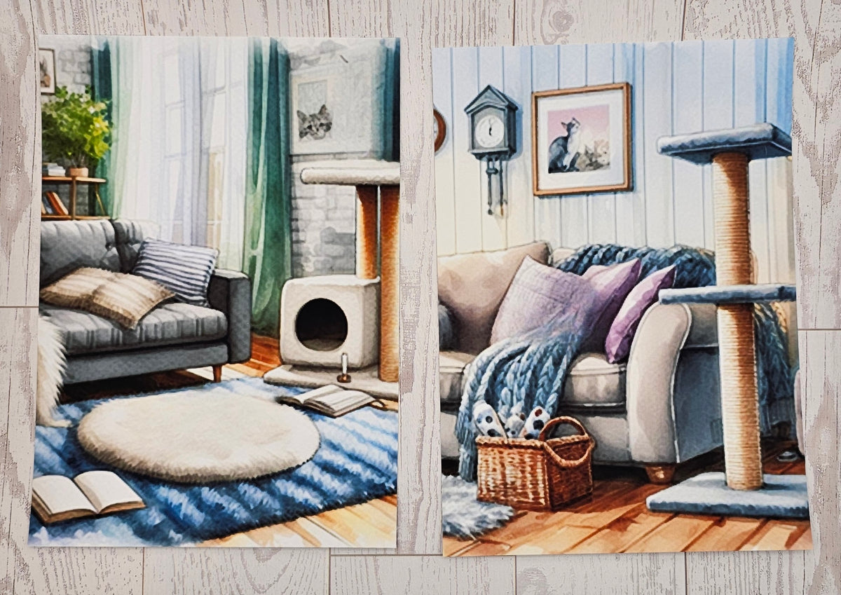 Cat Tower Canvas (ATC/Spread)