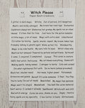 Witch Please Quote Sticker Sheet