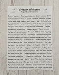 Crimson Whispers Quote Sticker Sheet