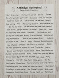 Attitdue Activated Quote Sticker Sheet
