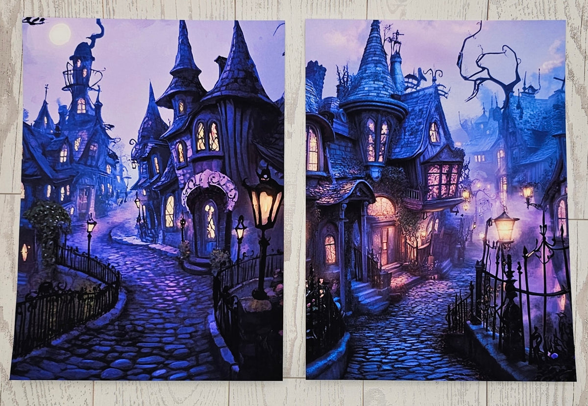 Spooky Street Canvas (ATC/Spread)