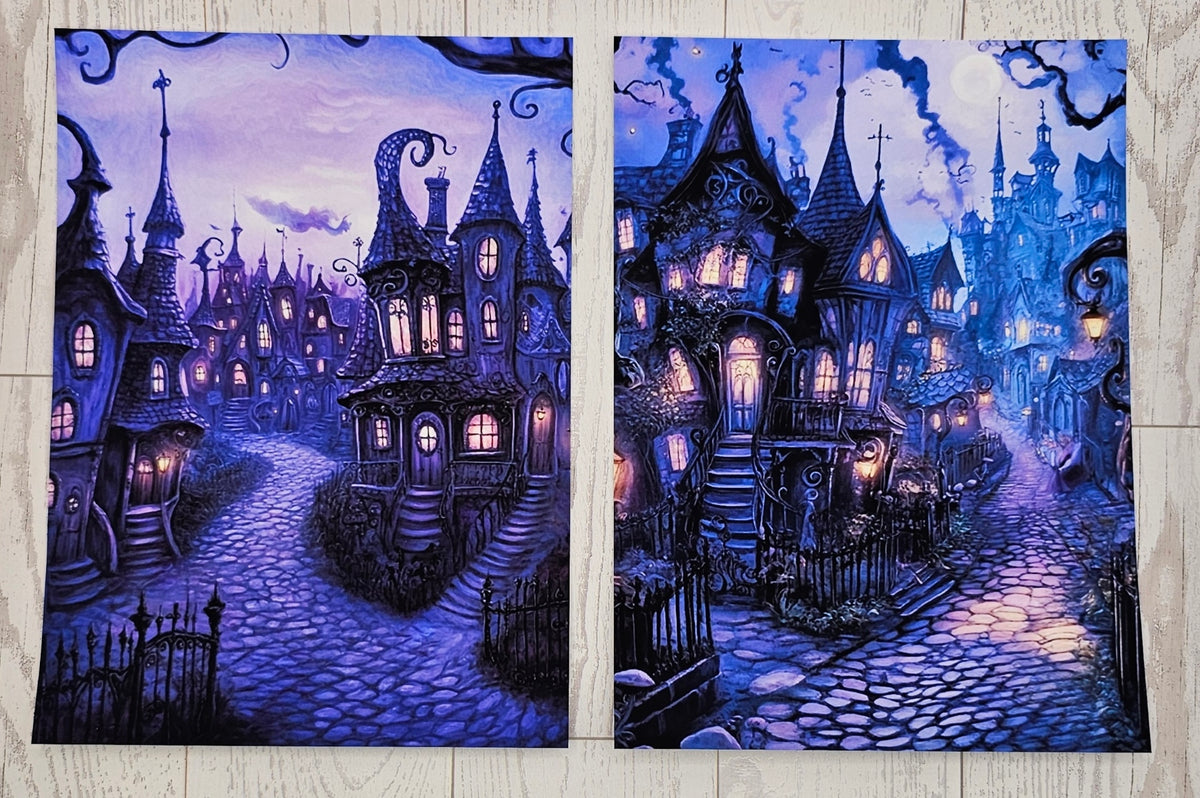 Spooky Street Canvas (ATC/Spread)
