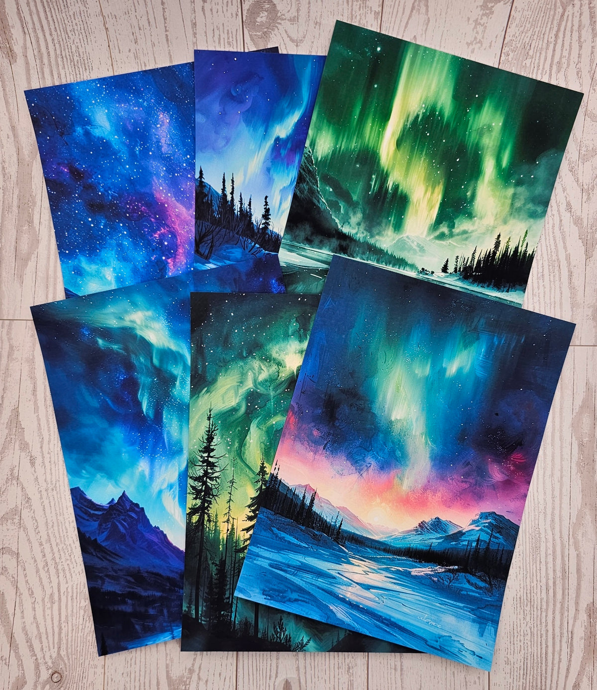 Northern Lights Canvas (ATC/Spread)