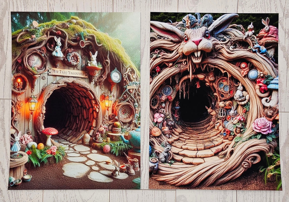 Rabbit Hole Canvas (ATC/Spread)