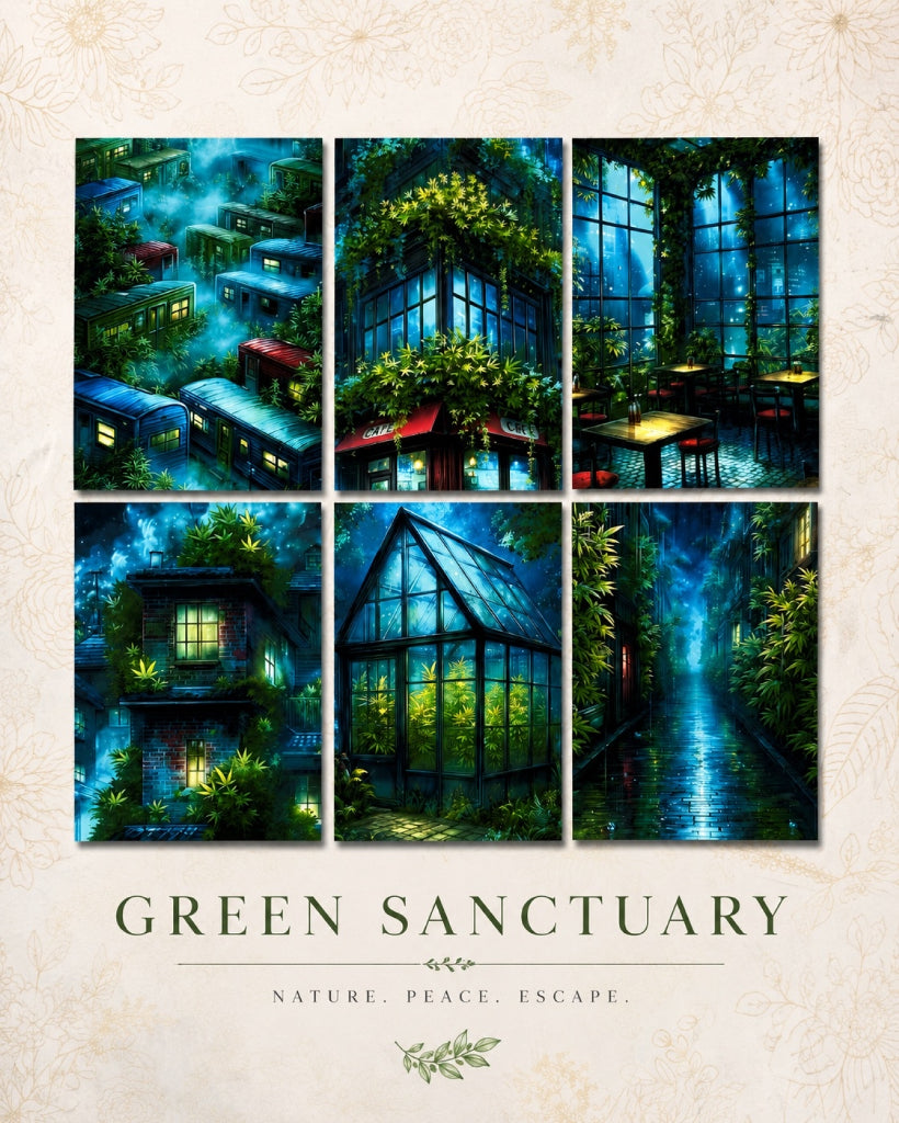 Green Sanctuary Canvas (ATC/Spread)