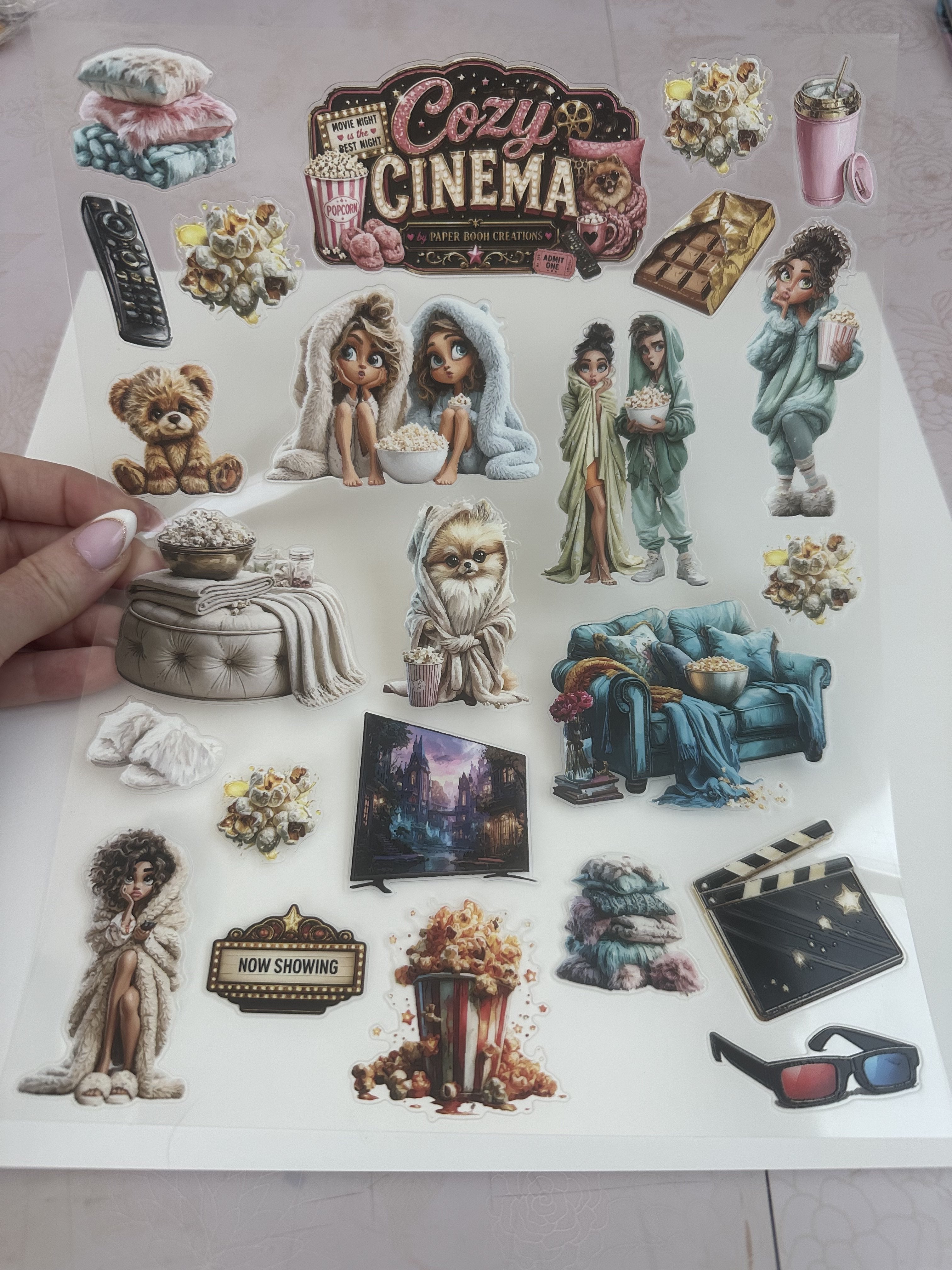 Cozy Cinema Sticker Sheet