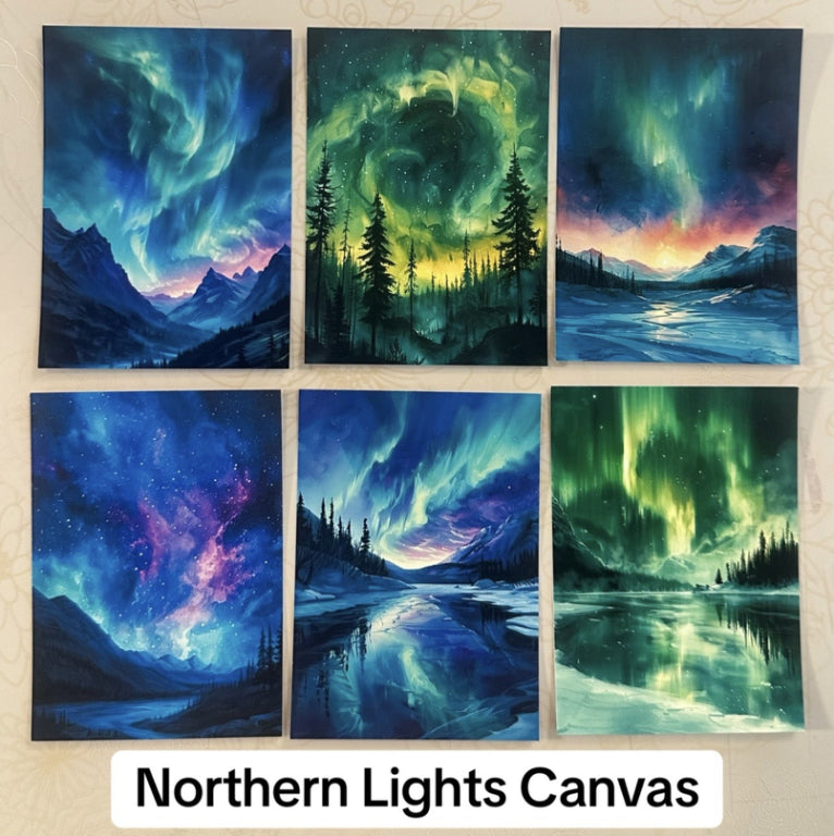 Northern Lights Canvas (ATC/Spread)