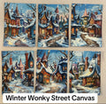Winter Wonky Street Canvas (ATC/Spread)